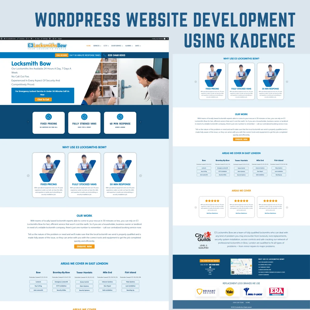 WordPress Website Development using Kadence