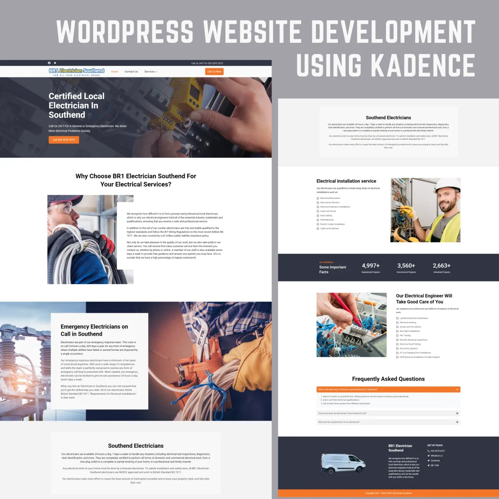 WordPress Website Design and Development using Kadence