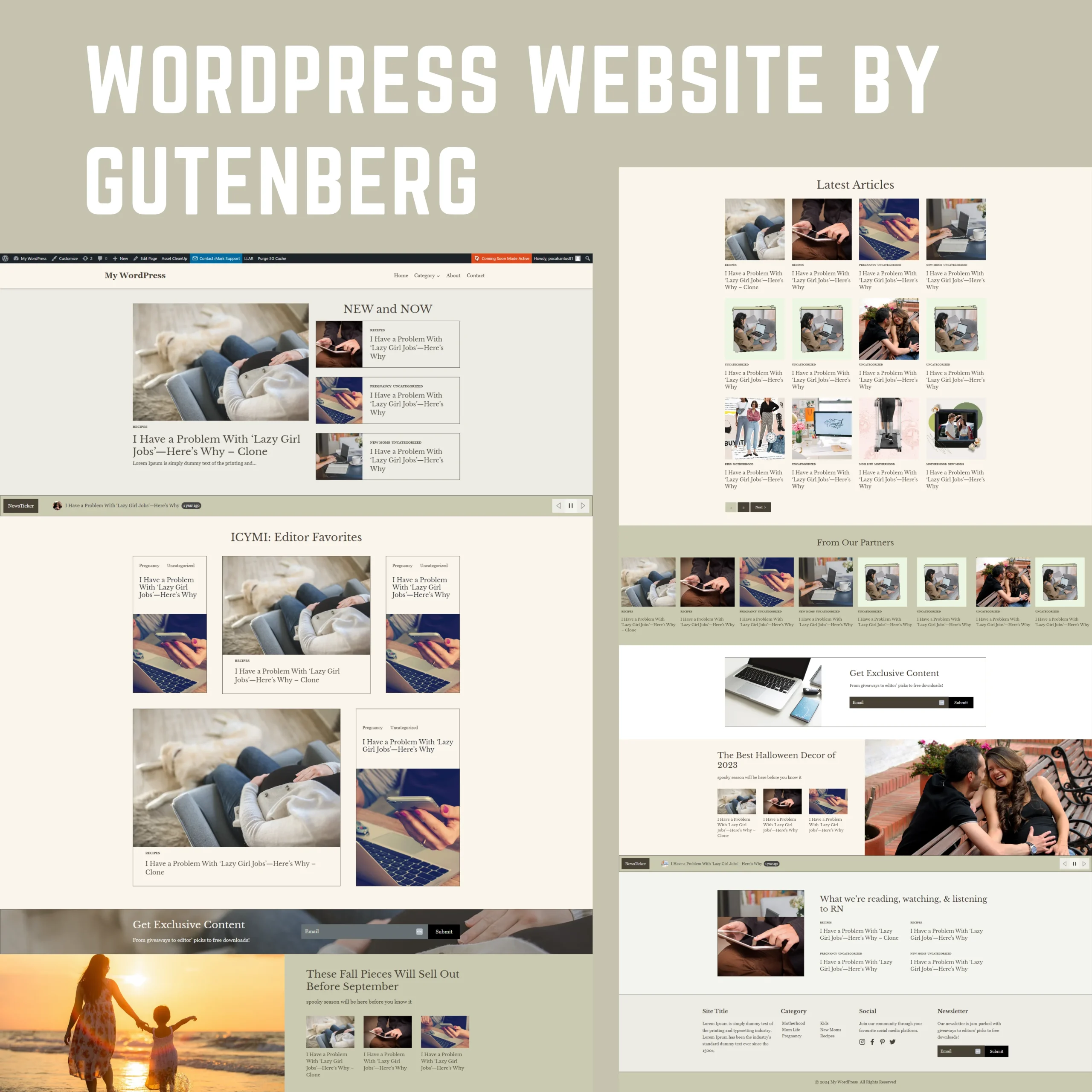 WordPress Website Design and Development using Gutenberg Blocks