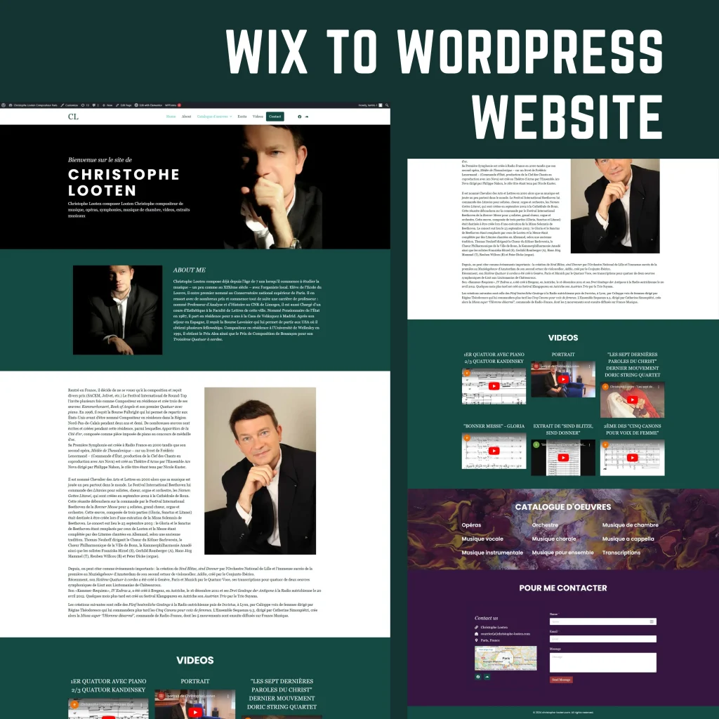 Duplicate a WIX Website into WordPress Website