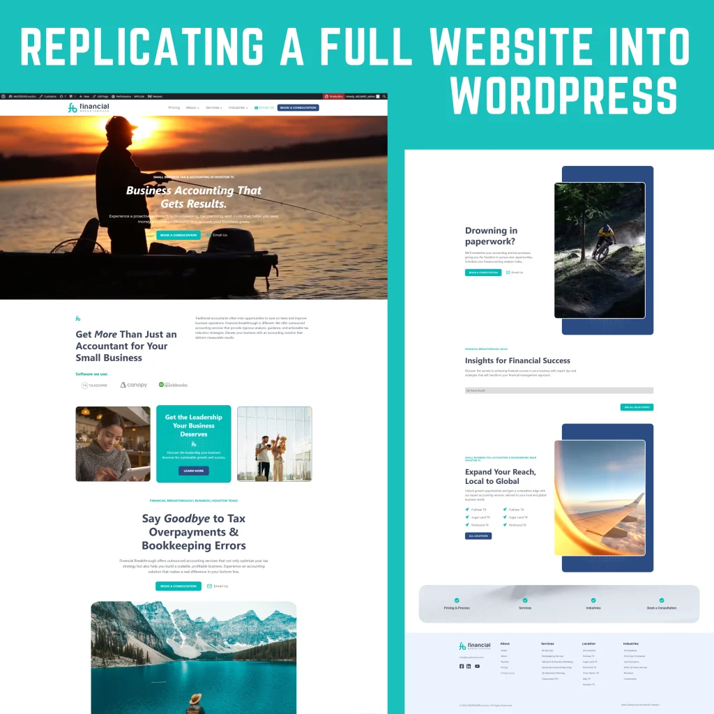 Replicating a Full Website into WordPress using Kadence