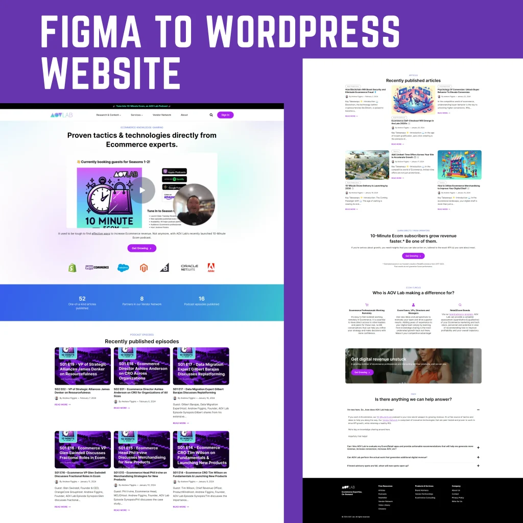 Figma to WordPress Website