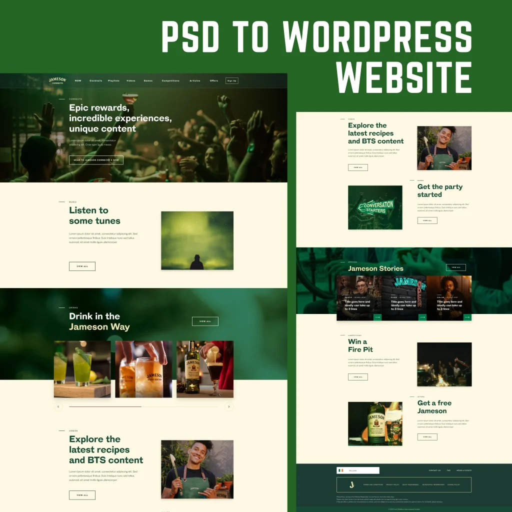 PSD to WordPress Website