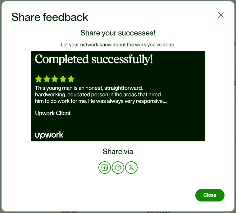 Upwork Feedback - Project 4