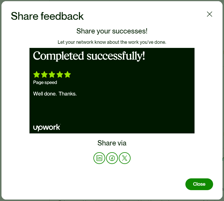 Upwork Feedback - Project 5