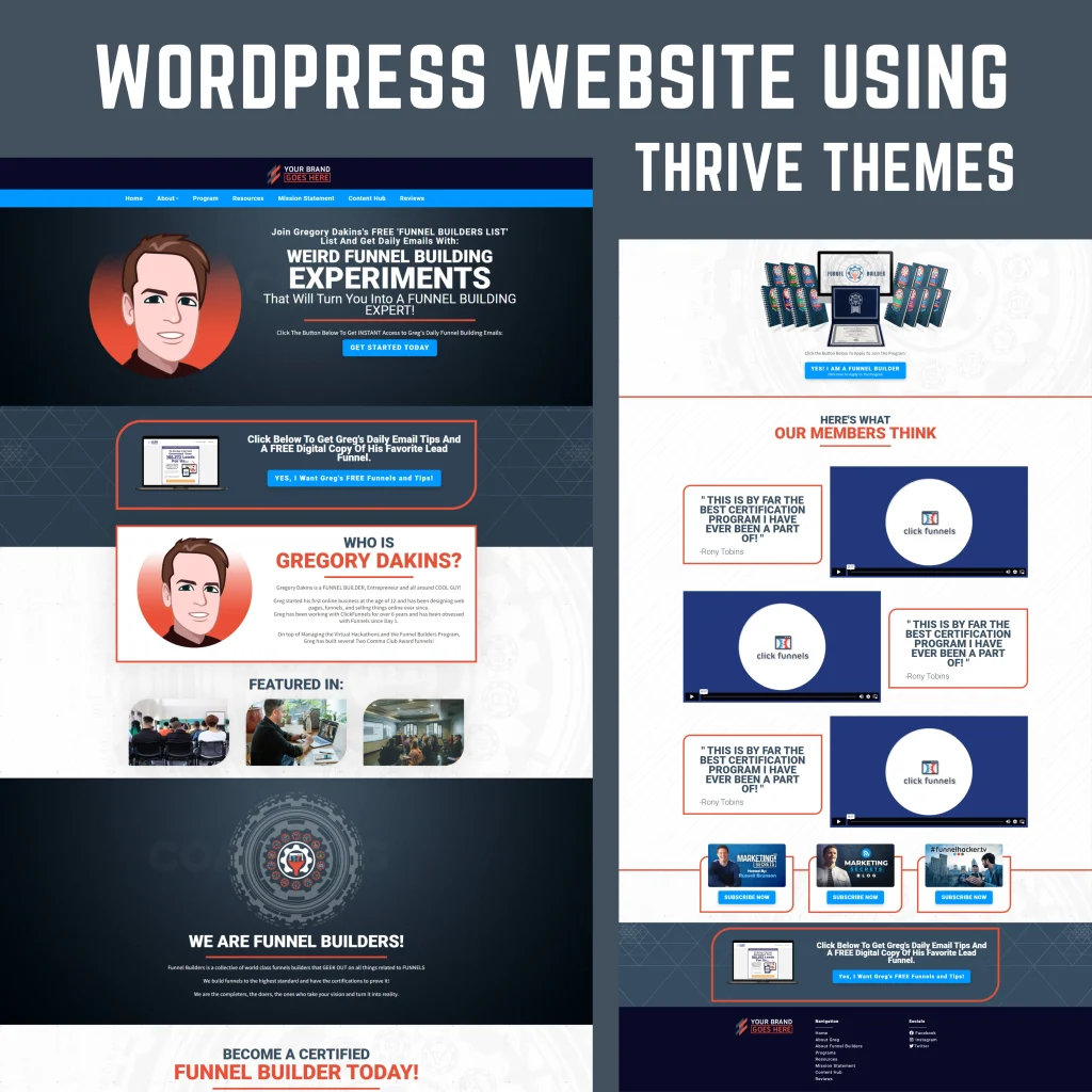 Create WordPress Website Using Thrive Themes