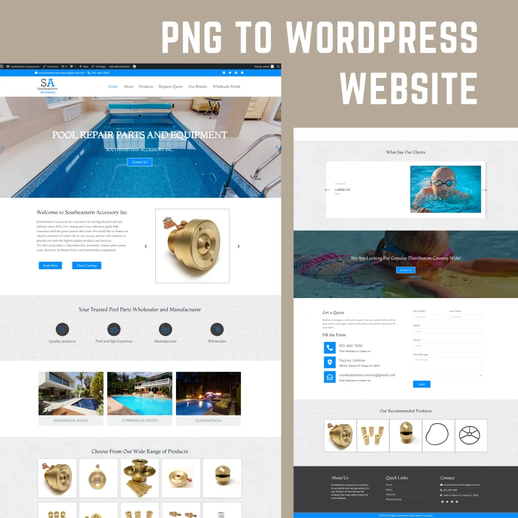PNG to WordPress Website